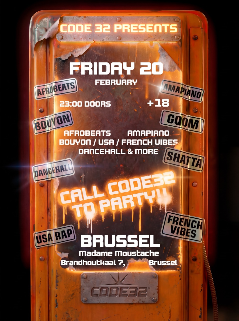 CODE32 Brussels flyer